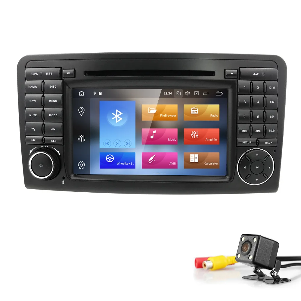 

7"2 din AutoRadio Android 8.0 CAR DVD player For Mercedes Benz ML GL CLASS W164 ML350 ML500 X164 GL320 GPS Audio 4GB+32GB Wifi