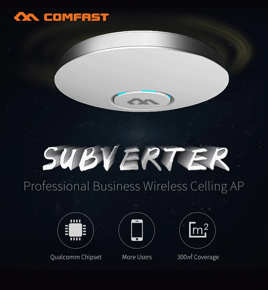 COMFAST 802.11b/g/n Wi-Fi маршрутизатор закрытый Точка беспроводного доступа Ap 300 потолочный wifi-маршрутизатор AP для большой области Wi-Fi покрытие точка