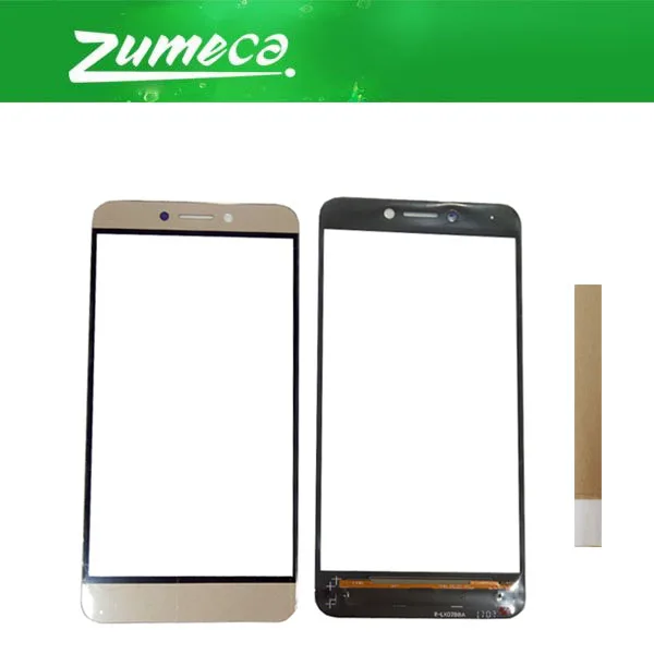 

6 Pinj/8 Pin High Quality For Letv LE 1S X500 Front Outer Glass Panel Lens Glass Replacement Part Black Gold Color With Tape