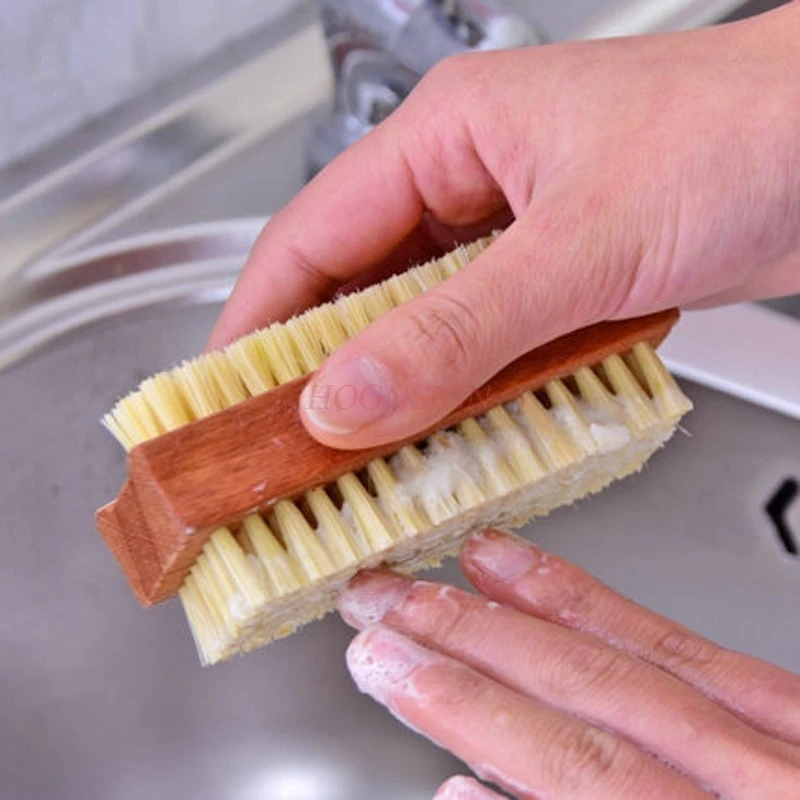 Cepillo para uñas de seda marrón de doble cara, cepillo lavar las manos, mascarilla para uñas, cepillo para limpiar la suciedad de las uñas, venta|Cepillos de uñas| - AliExpress