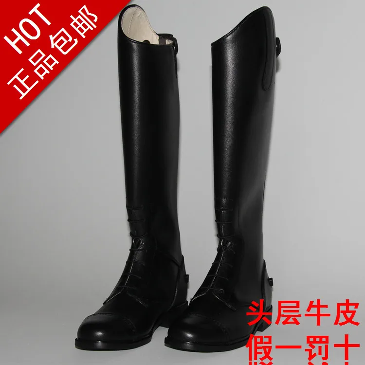 Custom leather boots boots equestrian head layer cowhide boots Knights