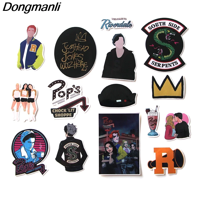 15 قطعة/المجموعة Riverdale للماء ل PVC سكرابوكينغ للأمتعة محمول الغيتار لوح التزلج DIY ملحقات للتزيين M2003