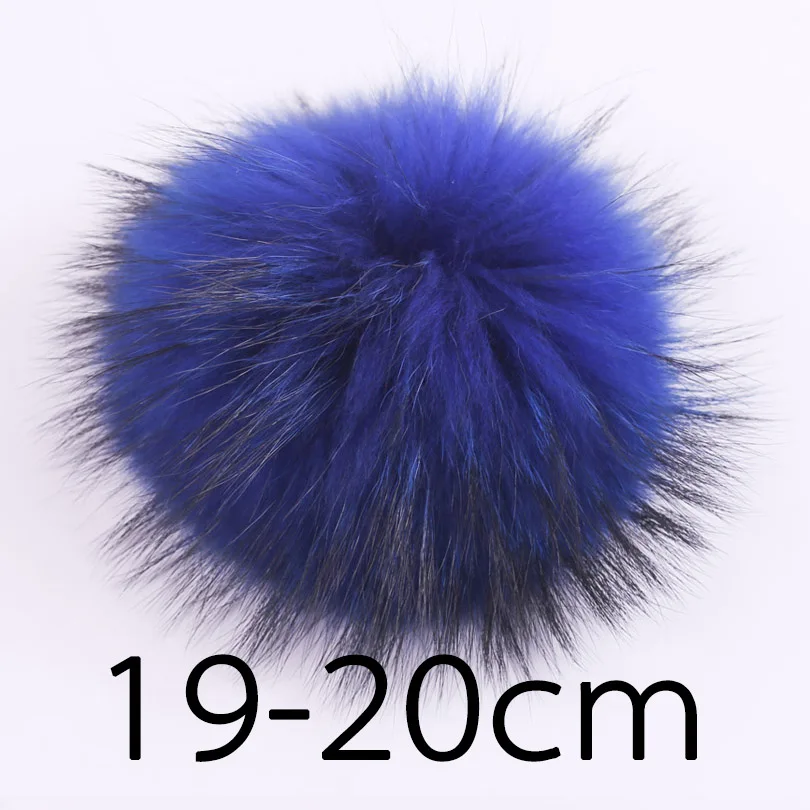 MPPM шары помпоны для шапки енот мех шары помпоны высокого качества большой размер шарик из меха енота 19-20 см 21-22 см - Цвет: 16