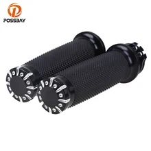 POSSBAY Черный Серебряный Руль мотоцикла рукоятки кафе гонщик для Honda Harley Yamaha Suzuki с " ручки