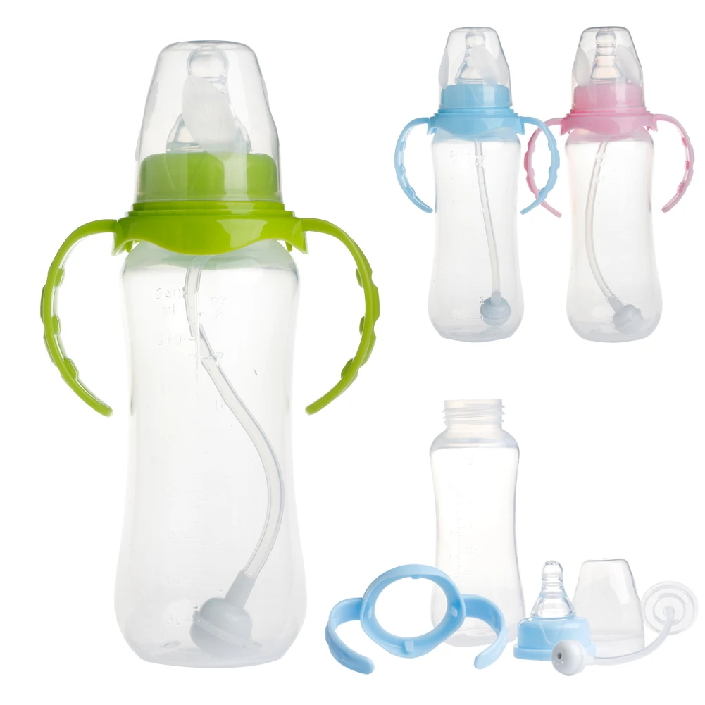 1Pc 240ML Standard cou Anti-colique bébé infantile lait alimentation mamelon biberon