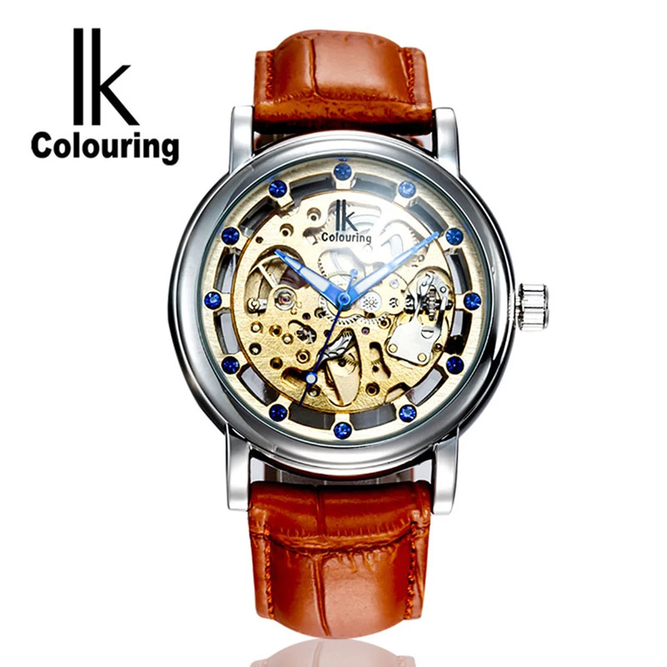 

Men Watches IK Colouring Fashion Mechanical Skeleton Watch Men Automatic Watches Luxury Men Wristwatch Montre Homme 2019