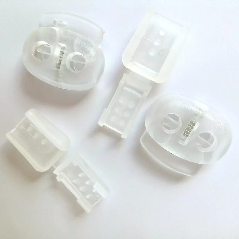 JUP1-50 Sets Transparent Flat Buckle Elastic Shoes Buckles Decorative Buckles Child Adult No-tie Shoelaces Never Tie Laces Again