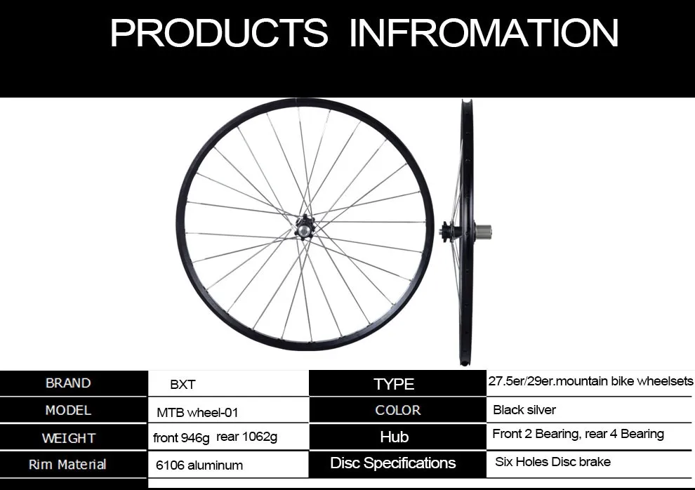 Excellent 2016 chinese wheelset Axle 142*12mm MTB Mountain Bike 27.5/29er Six Holes Disc Brake CR 24H 11 Speed No carbon bicycle wheels 20