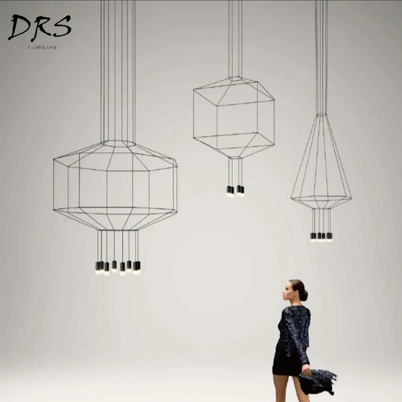 

Nordic Living Room Line Pendant Lights Black Bedroom Restaurant Lamp Cafe Bar Hanging LED Deco String Lamp Luminaire