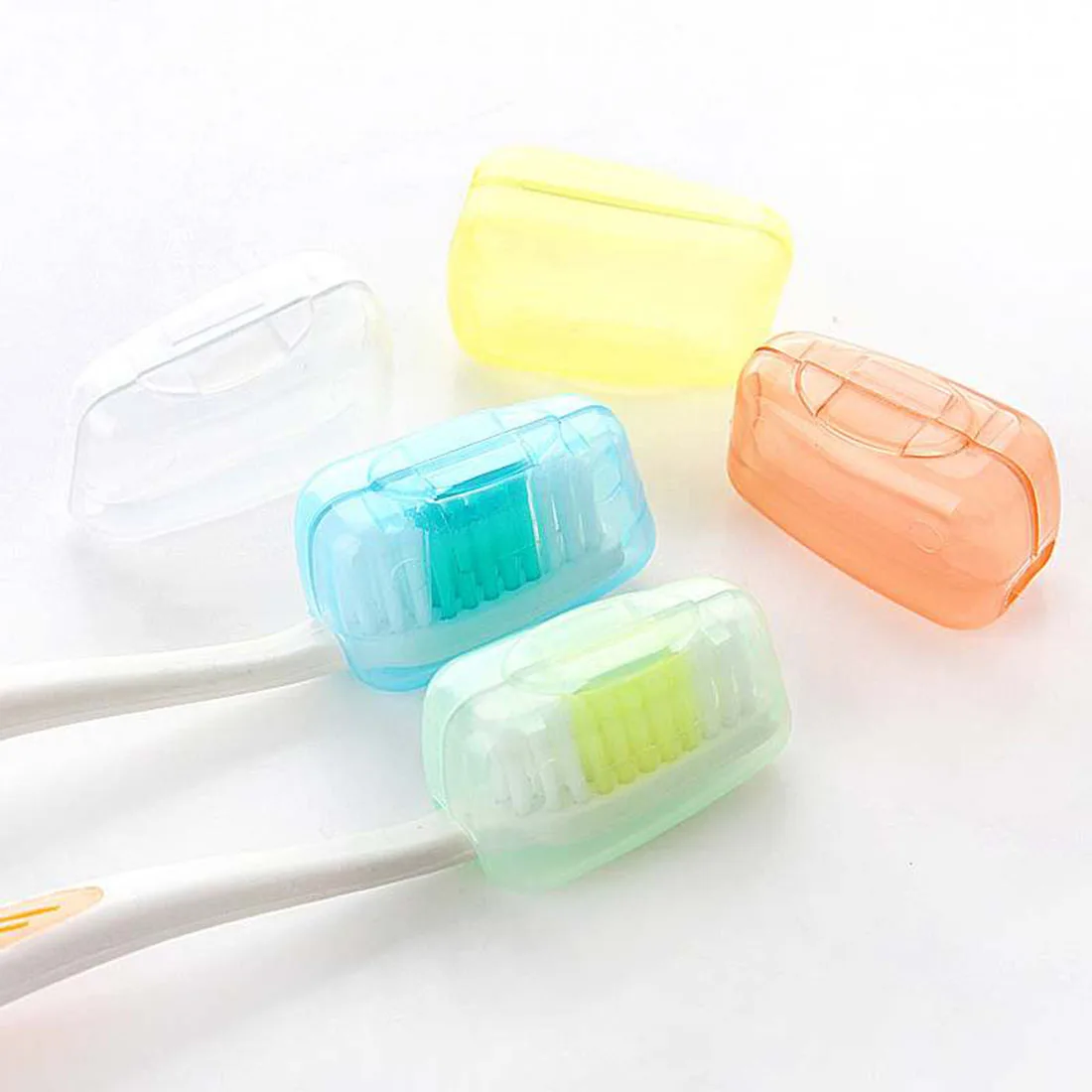 

Hot 5Pcs/set Portable Toothbrush Cover Holder Travel Hiking Camping Brush Cap Case Health Germproof Toothbrushes Protector