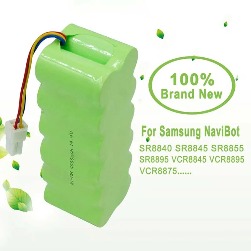 Самая низкая цена 14,4 V 4000mAh Ni-MH Пылесос аккумуляторная батарея 4,0 Ah для samsung NaviBot SR8840 SR8845 SR8855 SR889