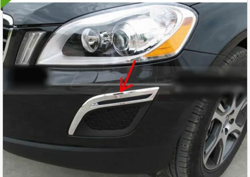 Хромированная накладка на передний бампер противотуманной фары для VOLVO XC60 2010 2011