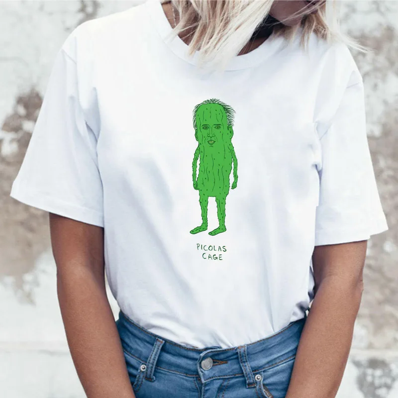 Humor women Pastel Artist Fun Printed Белый Топ Футболка Humour женский Ulzzang шутка футболка Doodle футболка Demon Kawaii Tee