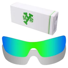 2 шт. Mryok поляризованные Сменные линзы с защитой от царапин для солнцезащитных очков-солнцезащитные очки в стиле Окли Batwolf линзы серебристого титана и Изумрудного зеленого цвета