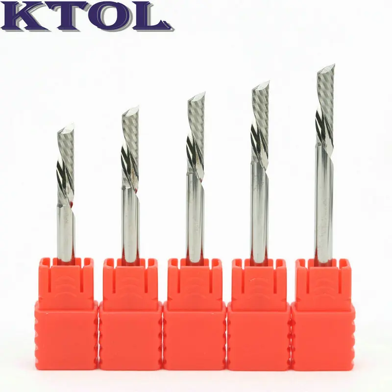 down cutting single flute end mill milling cutter cnc router bit set_1
