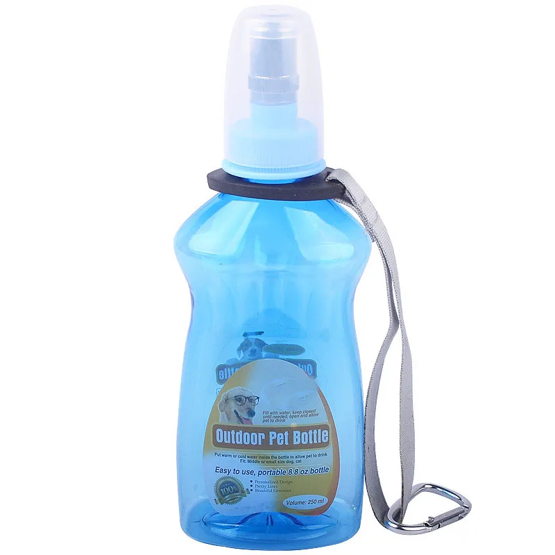 Pet Dog Water Bottle 250ml Plastic Portable Dog Water Bowl Pet Outdoor Travel Drinking Water Feeder Cute Storage Water Container3