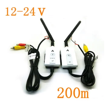 

2.4G Wireless AV Cable Transmitter and Receiver For Bus Car Video Monitor Truck Reversing Rear View Backup Camera 200m Range