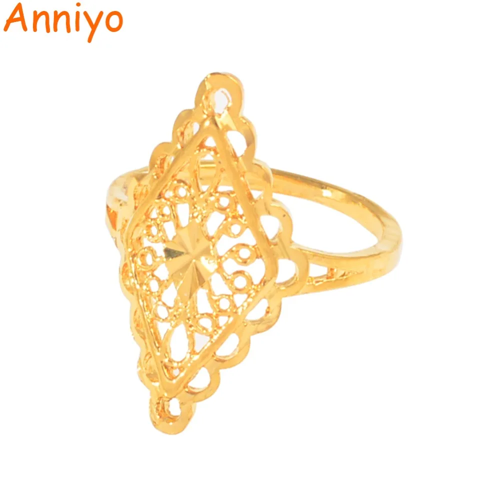 

Anniyo Gold Color Ring for Women Girls Jewelry Party Items Rings #093406