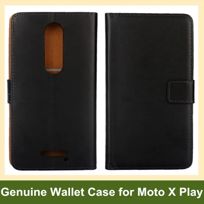

New Arrive Genuine Leather Wallet Flip Cover Case for Motorola Moto X Play XT1562 with Stand Holder Free Shipping