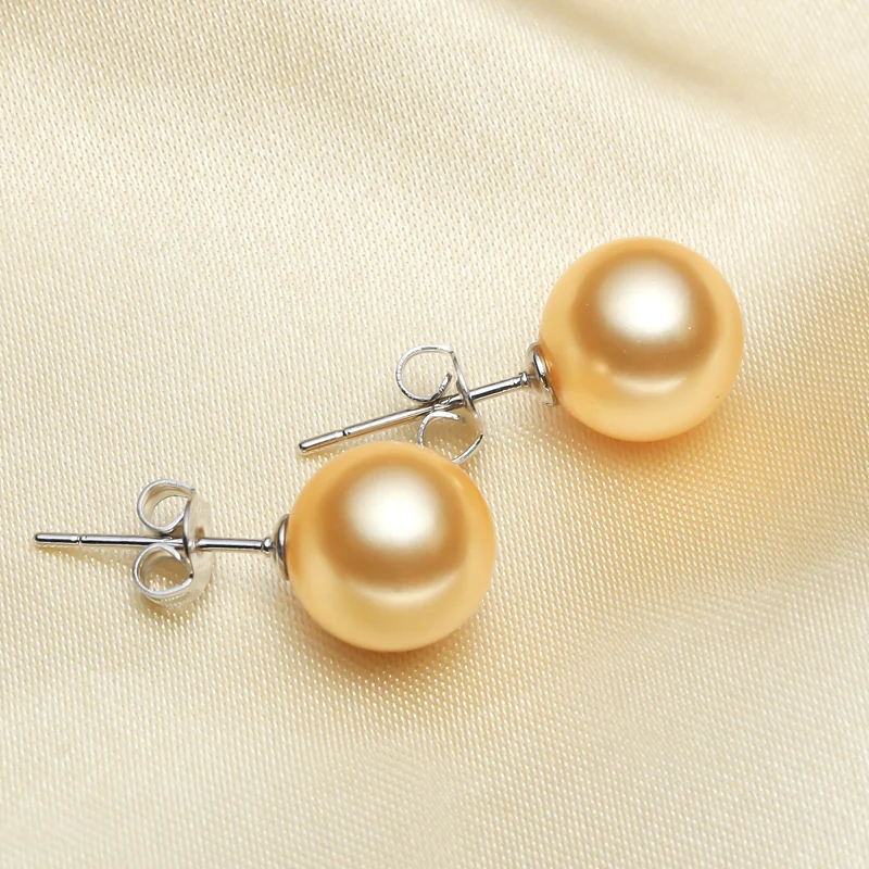 Женские серьги гвоздики из серебра 925 пробы с жемчугом|pearl stud earrings|earrings earringstud earrings