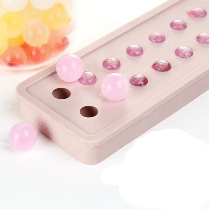

20 Grids Silicone Round Small Ice Ball Ice Cream Maker Fruit Ice Globe Cube Mold Tray Chocolate Mould Kitchen Bar Utensil