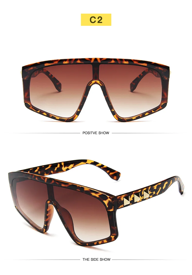 Higodoy мужские негабаритные пластиковые очки Солнцезащитные очки женские спортивные классические зеркальные градиентные солнцезащитные очки UV400