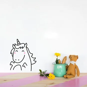 

Cute Unicorn Cartoon Wall Stickers Girls Room Decor Decorative Kids Table Decals