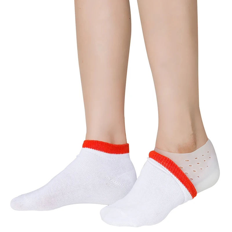 

1Pair Silicone Invisible Height Increase Insoles Half Pad Heel Lift Insert Insole For Men Women 2Colors