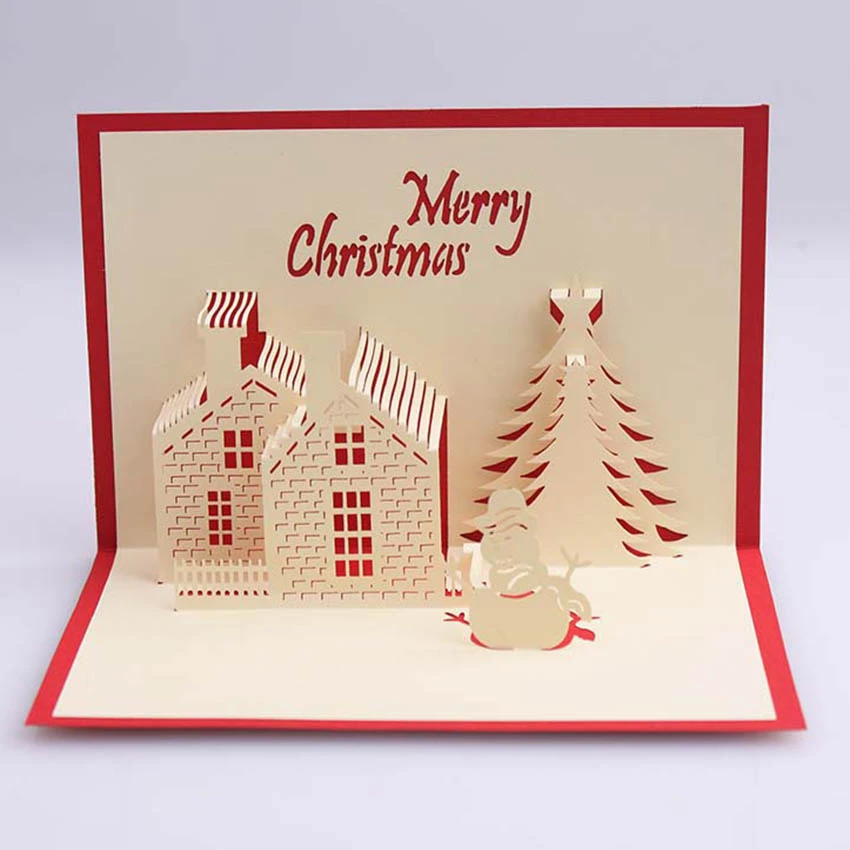 3D Pop Up Casa Na Árvore Feliz Natal Feito À Mão Novo Sim Cartão  Bonito|beautiful greeting cards|greeting cardschristmas greetings -  AliExpress