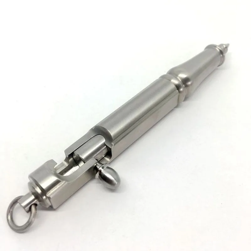 

Handmade Pure Titanium Solid Portable Metal Signature Pen Tactical Fat Machine Gun Pen EDC Gel Pen As Creative Gift Outdoor