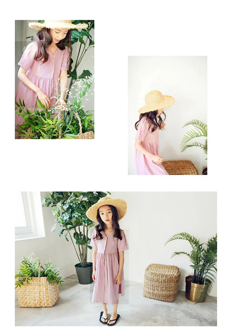 long summer dresses casual teenage girl clothing pink blue maxi toddler girls dresses 2018 cotton mother daughter clothes 4 5 6 7 8 9 10 11 12 13 14 15 16 17  years old little big girls dress new arrivals children dresses girls (9)