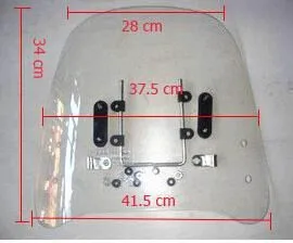 Дефлекторы для лобового стекла мотоцикла, устойчивые к царапинам, ПК 2,2 мм, Электрический скутер, электровелосипед