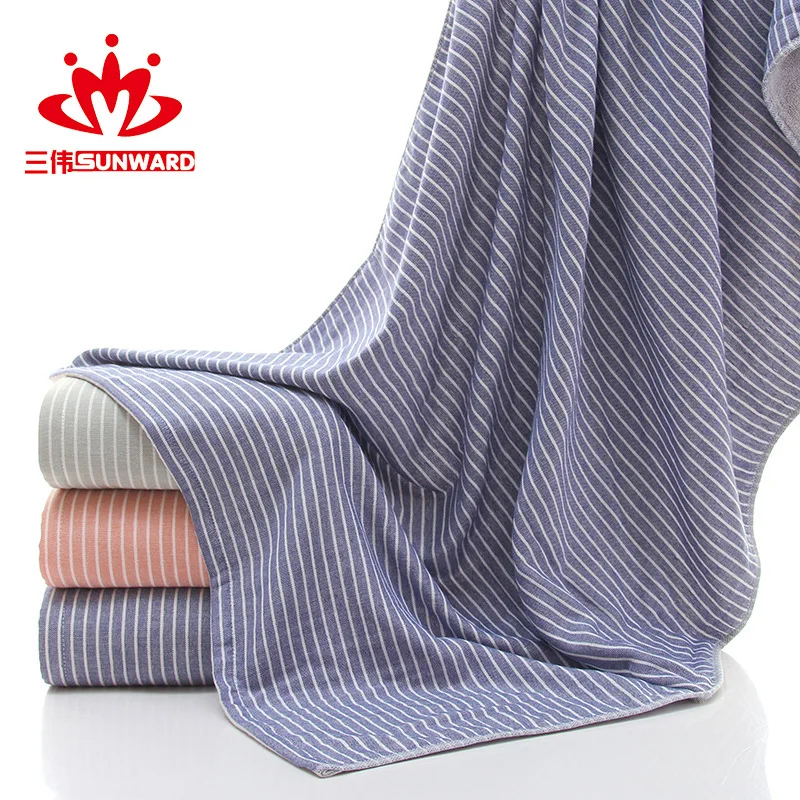 Japanese pure cotton bath towel 70 / 140 whole cotton towelin Bath