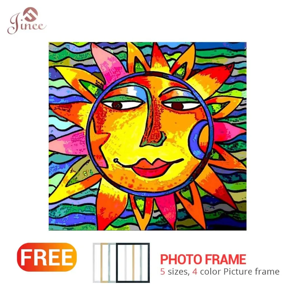 

3D full square round diy diamond painting cartoon sun 5d diamond mosaic pattern cross stitch rhinestone embroidery kids DIY Gift
