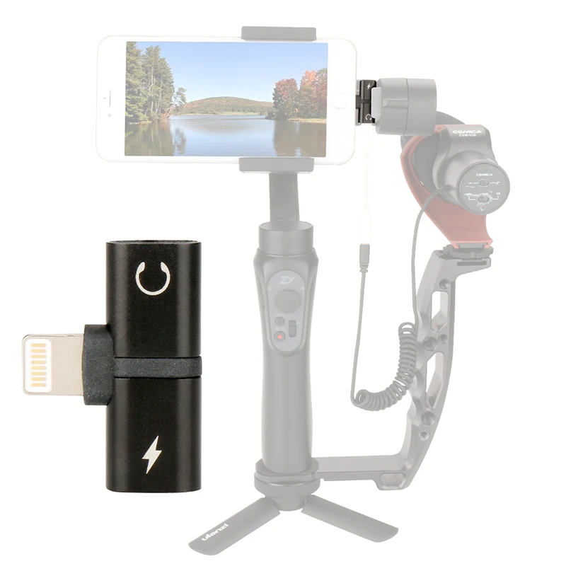 2 в 1 аудио адаптер для Zhiyun Smooth 4 Gimbal iPhone 7 8 X зарядный адаптер для lightning Jack для наушников DJI osmo mobile 2