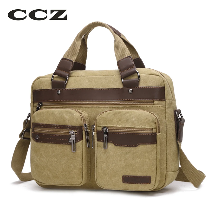

CCZ Mens Canvas Bag Shoulder Bag Handbags Travel Bags For Men Jeans Crossbody Satchel 14" Laptop Computer Bags Haversack HB8006