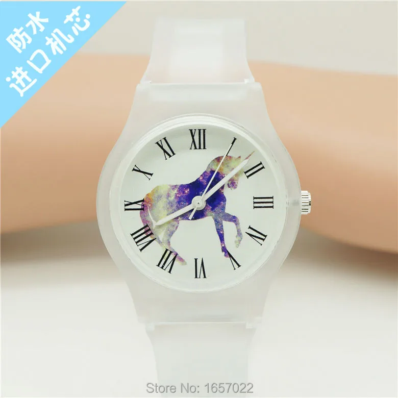 

promotion high quality children animal plastic quartz watch casual women student unicorn and cat dial japan movement watch