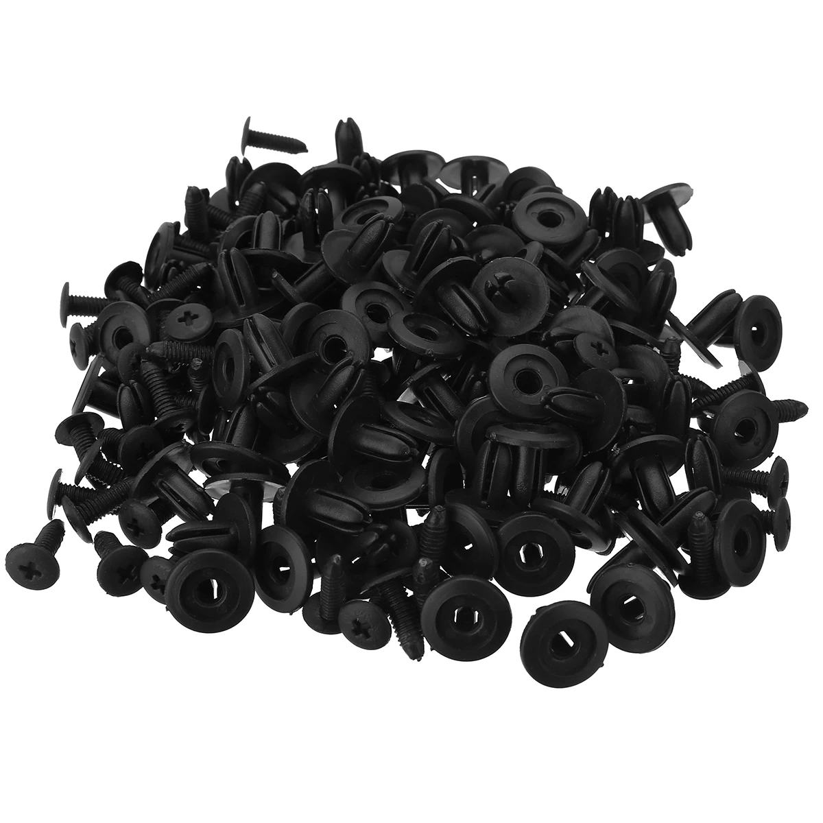 100Pcs 6mm Universal Car Plastic Rivets Bumper Fender Retainer Fastener Push Clips Pin for Motorcycle Buses Trains Planes Truck