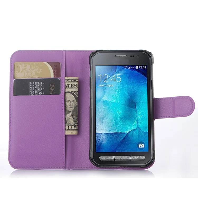 

Fashion Litchi Texture Leather Case for Samsung Galaxy Xcover 3 G388F Flip Cover Case Wallet Stand Style With Card Slot