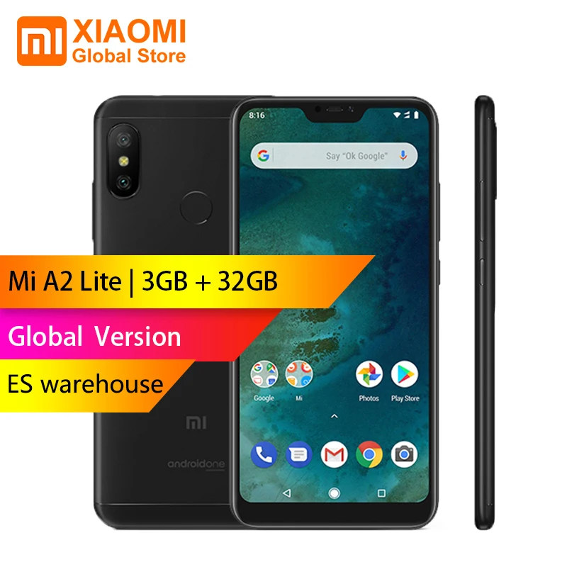 Глобальная версия Xiaomi MiA2 Mi A2 Lite 3 ГБ 32 Восьмиядерный процессор Snapdragon 625 5 84 &quot19:9