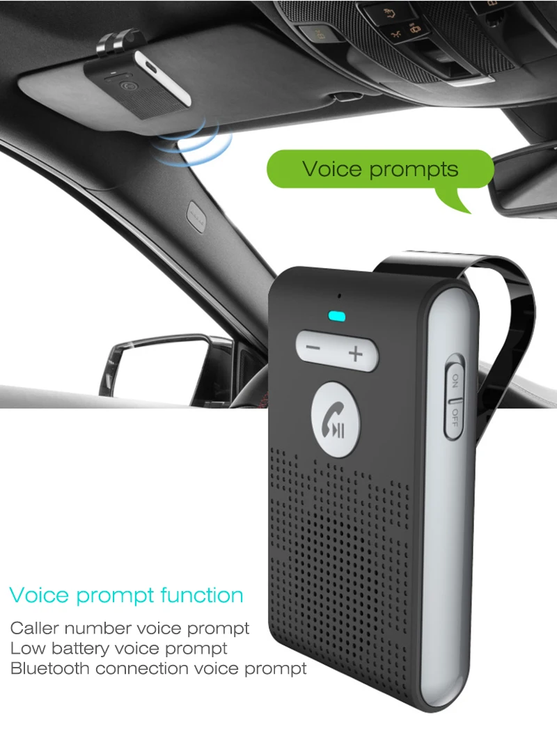 Fdoman интеллектуальное Голосовое управление автомобильный Bluetooth динамик A2DP Громкая связь комплект авто солнцезащитный козырек V4.2 Bluetooth приемник Громкая связь