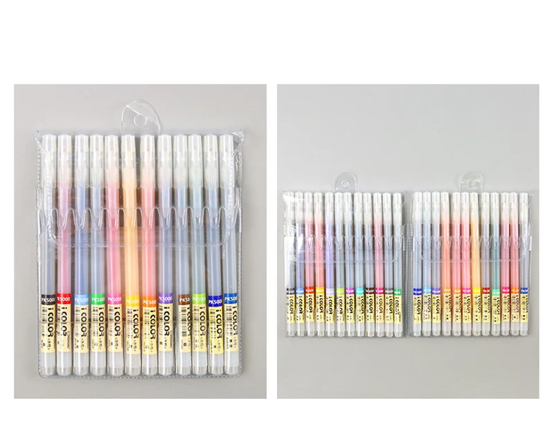 12/24/36 Colors Fiber Art Marker Pen Watercolor Water Based 0.3MM Fine Pen Painting Brush Drawing School Supplies