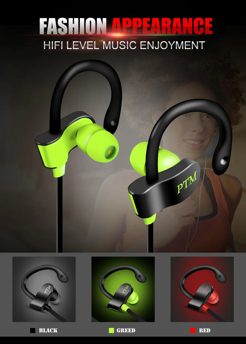 Earphones stereo Bass noise canceling Sport music Headset with Mic for a mobile phone for Xiaomi Android MP3 MP4 (17)