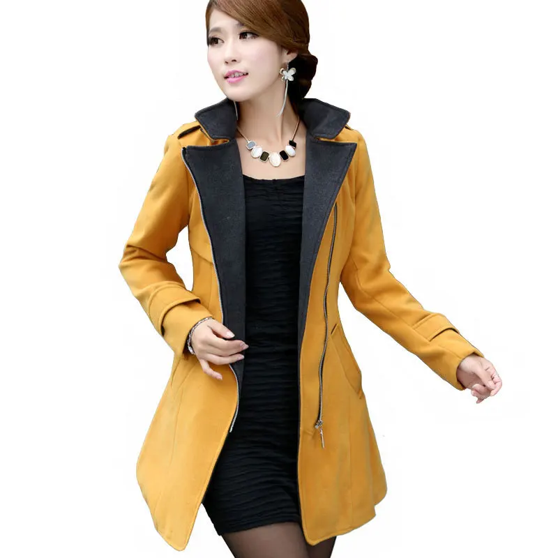 Symptomen ik betwijfel het radicaal 2015 vrouwen wollen jas lange wollen winterjassen rood wit geel jacket dames  double breasted jas vrouwelijke overjas|jacket coat women|coated bannercoat  jacket - AliExpress