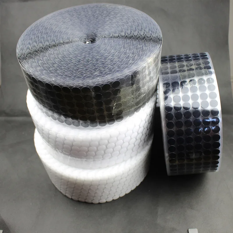 

70Pairs 15mm Adhesive Fastener Tape Dots Nylon Polyester Hook And Loop Magic Sticker Round Strong Self Adhesive Fastener Tape