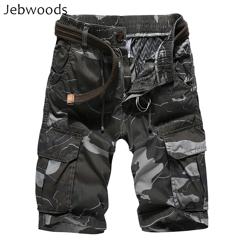 Летние повседневные мужские шорты, военные камуфляжные шорты Карго, хлопковые камуфляжные короткие штаны, армейские мужские короткие брюки с несколькими карманами 8011