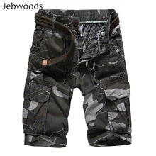 Летние повседневные мужские шорты, военные камуфляжные шорты Карго, хлопковые камуфляжные короткие штаны, армейские мужские короткие брюки с несколькими карманами 8011