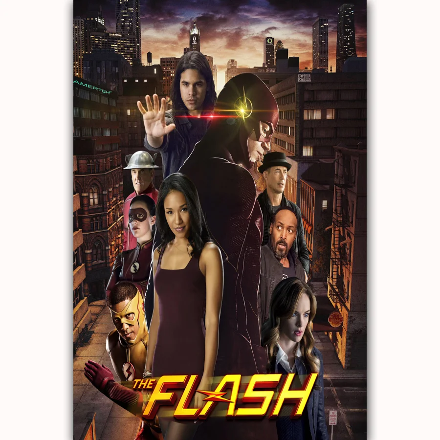 

MQ655 2017 Movie TV Shows Series The Flash Superhero Hot New Art Poster Top Silk Light Canvas Home Decor Wall Picture Printings