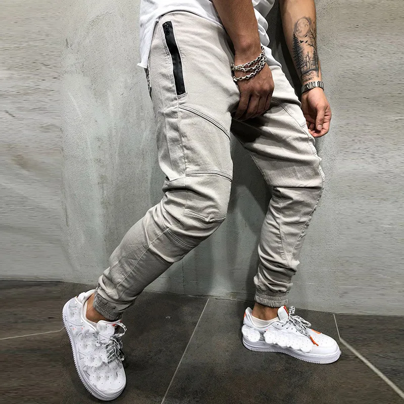 MORUANCLE модные Для мужчин хип-хоп шаровары джоггеры с заниженным шаговым швом штаны-карго для мужчин Уличная Брюки эластичные манжеты