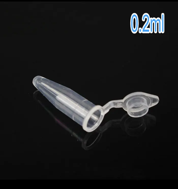 

1000pcs/lot 0.2ml Affordable Laboratory White Mark Printed V-shape Scaled Plastic Centrifuge Tube